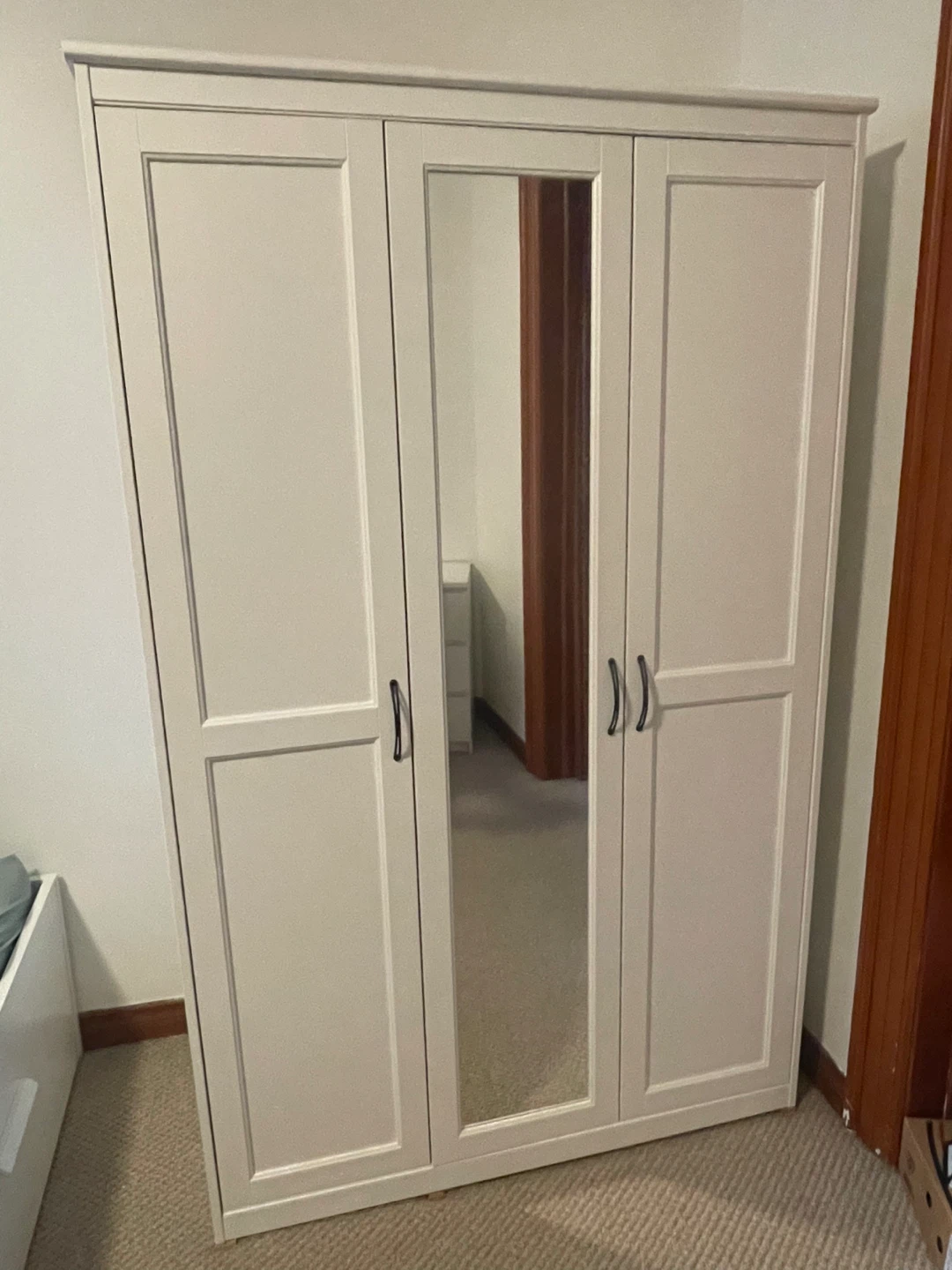 IKEA SONGESAND 3-Door Wardrobe with Mirror