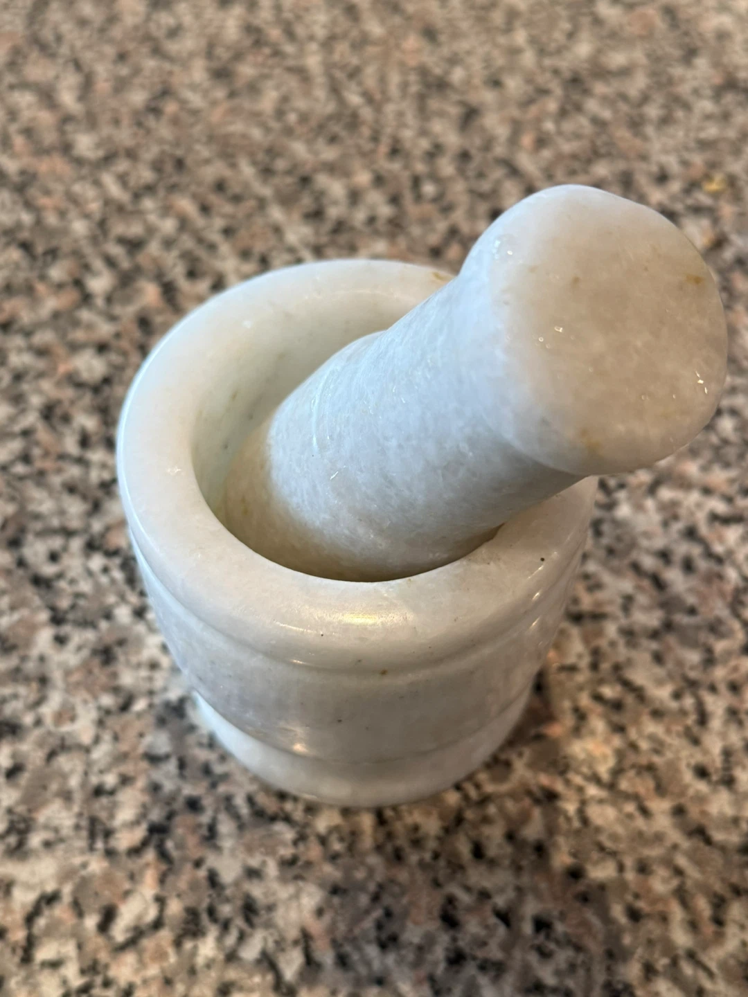White Marble Mortar and Pestle