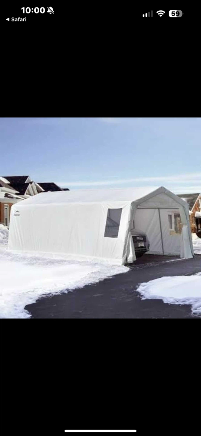Heavy Duty carport 10’W x 16L’