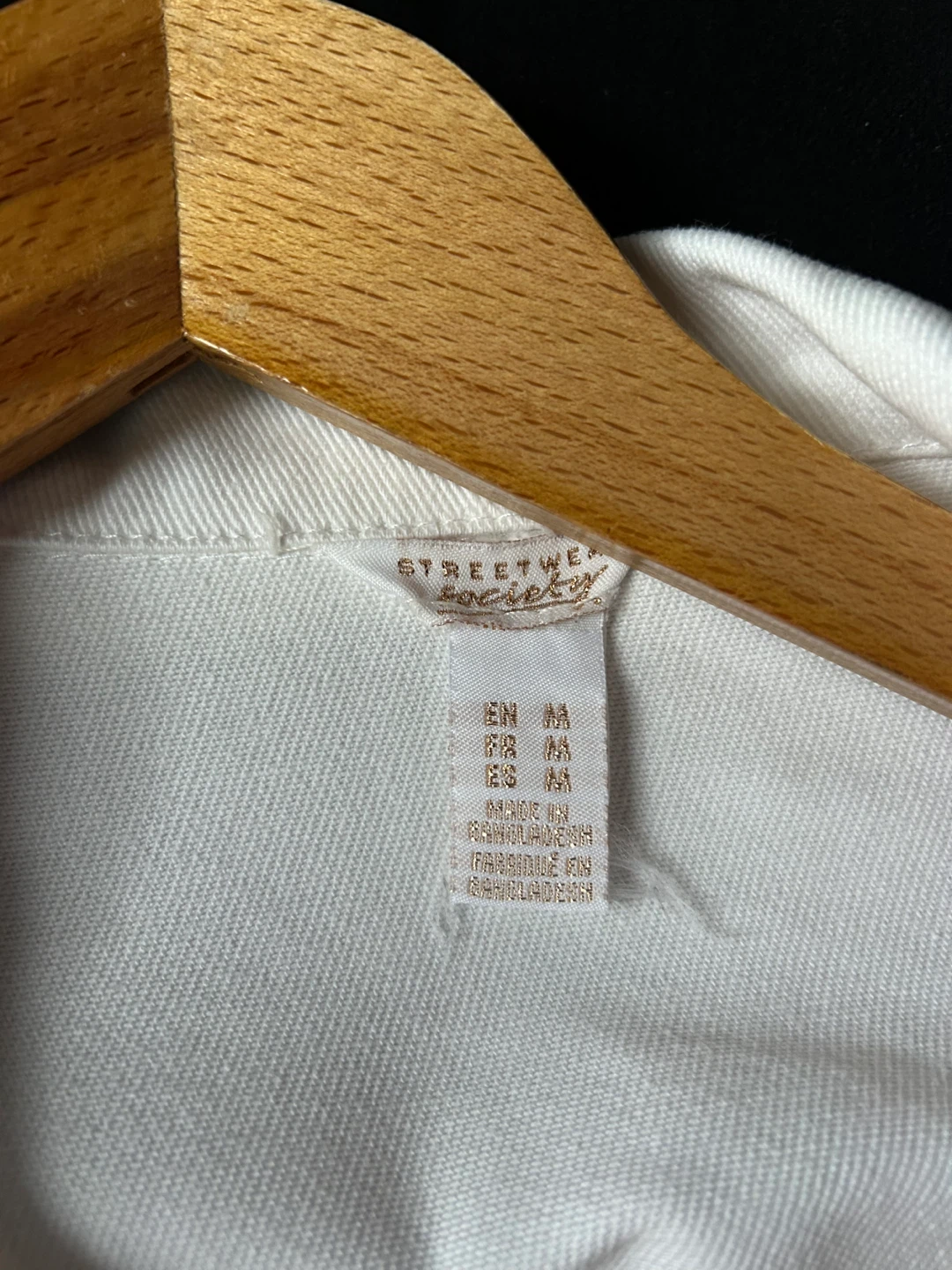 Streetwear Society White Denim Jacket - Size M - photo 3