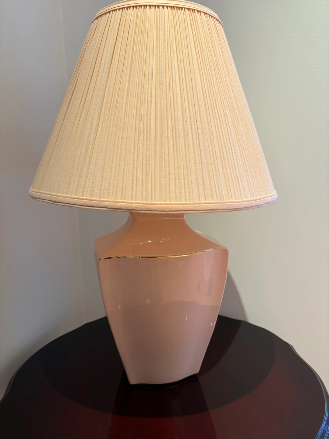 2 Ceramic Table Lamp with Pleated Shade