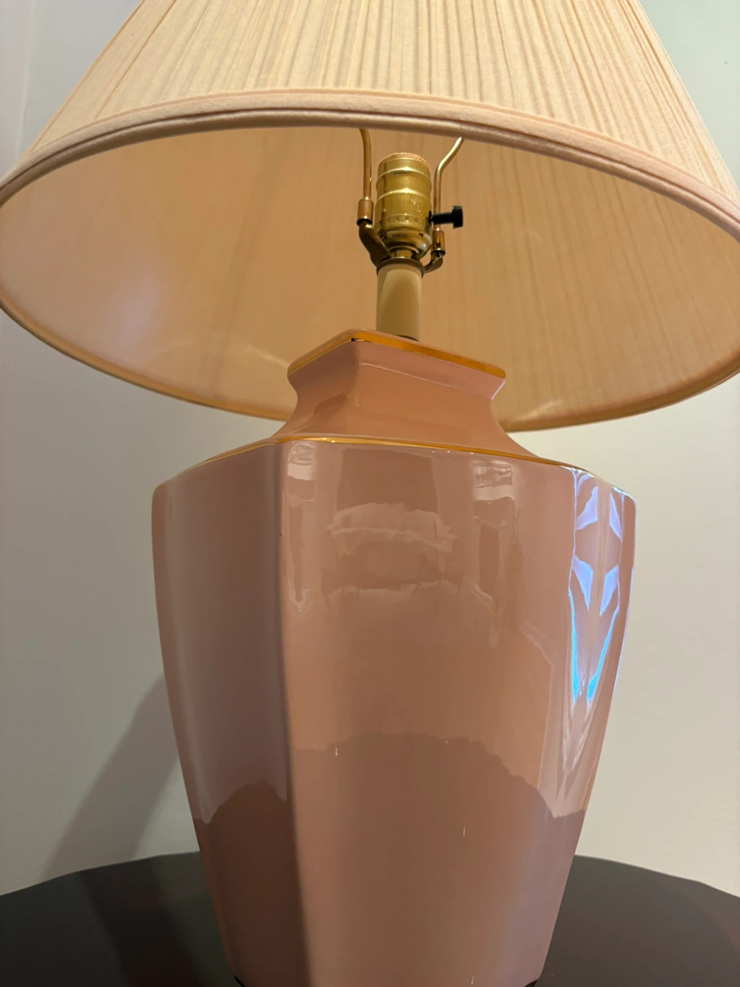 2 Ceramic Table Lamp with Pleated Shade - photo 2