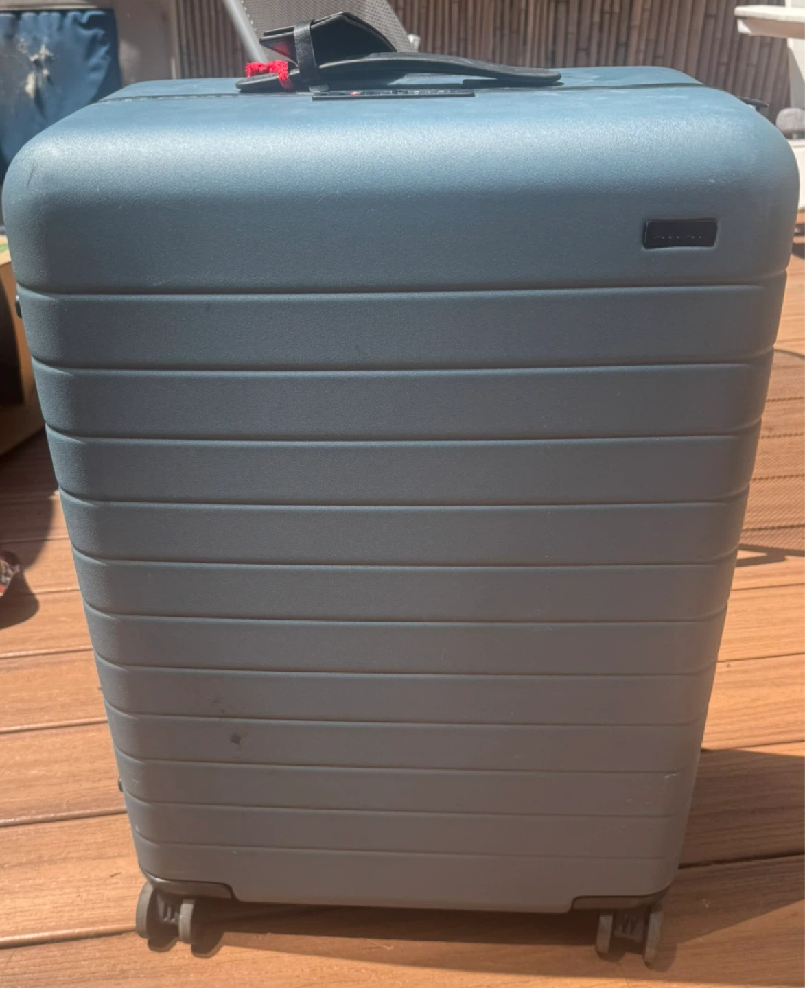 AWAY Medium Checked Suitcase