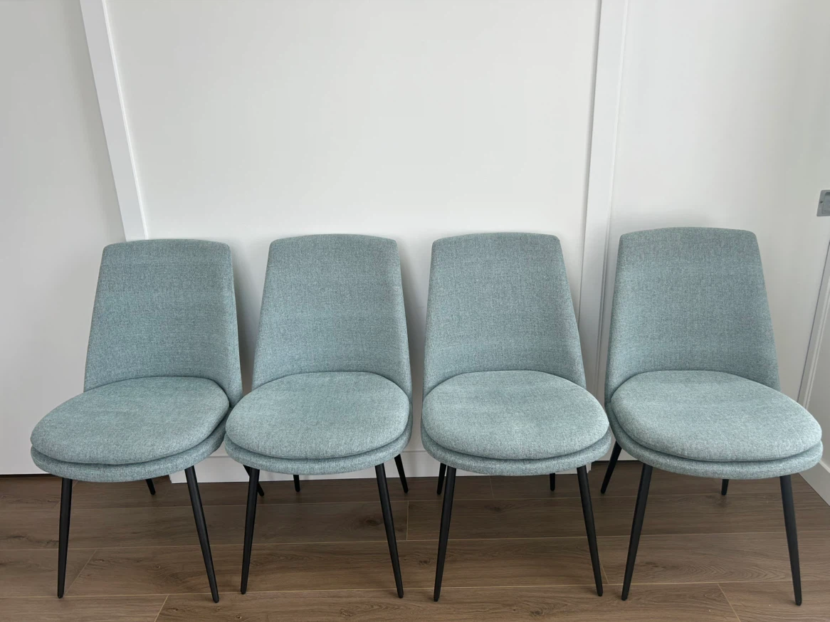 Blue Fabric Dining Chairs (Set of 4) - photo 4