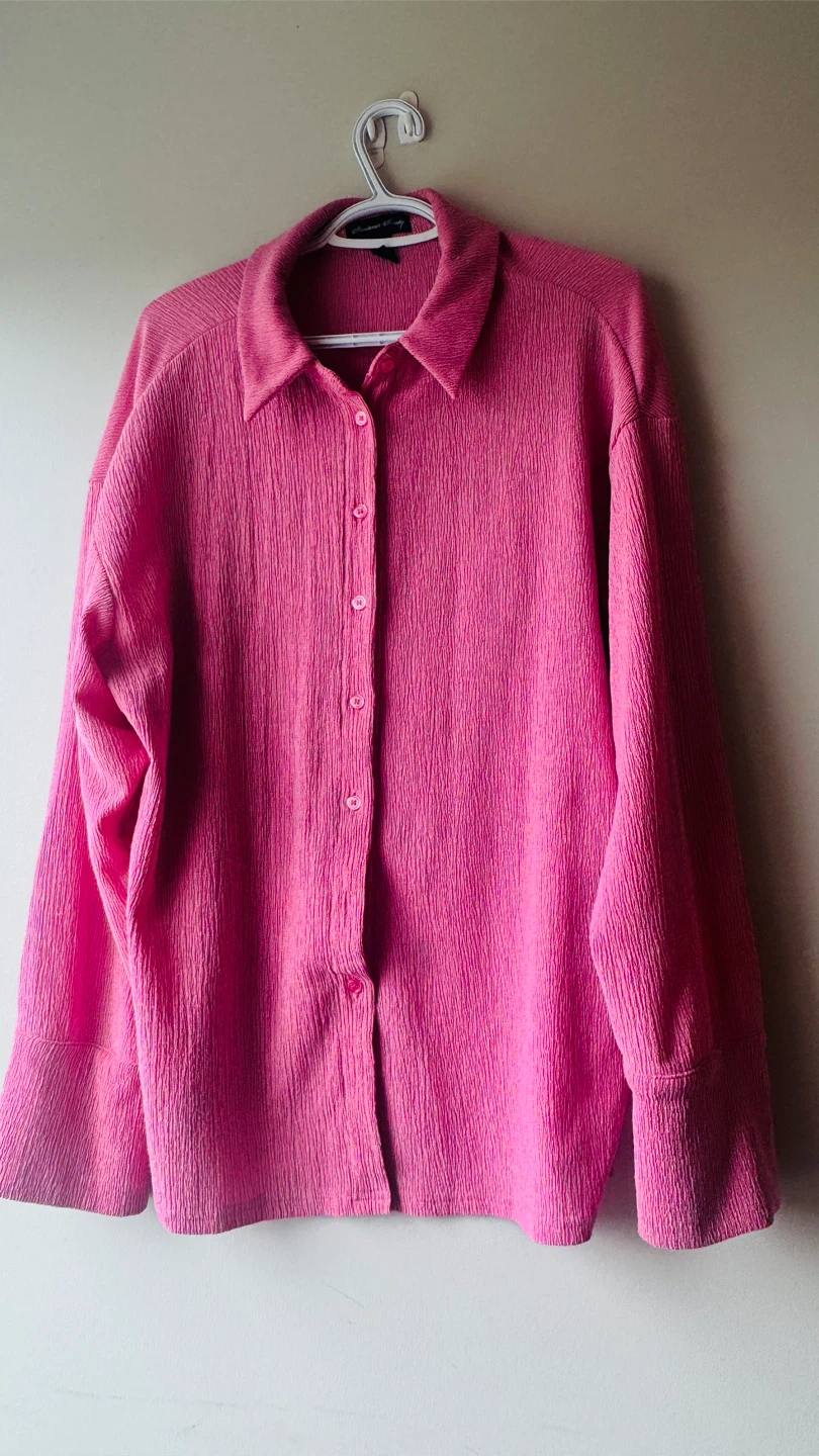 Streetwear Society Pink Textured Shirt and Pant Loungewear - photo 2