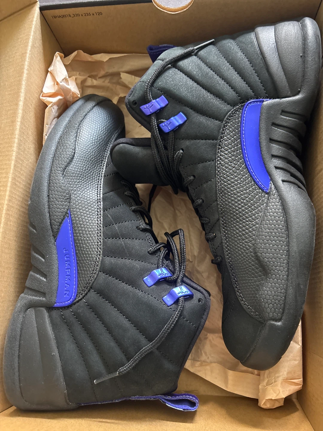 Air Jordan 12 Retro Black/Dark Concord Size 8 - photo 2