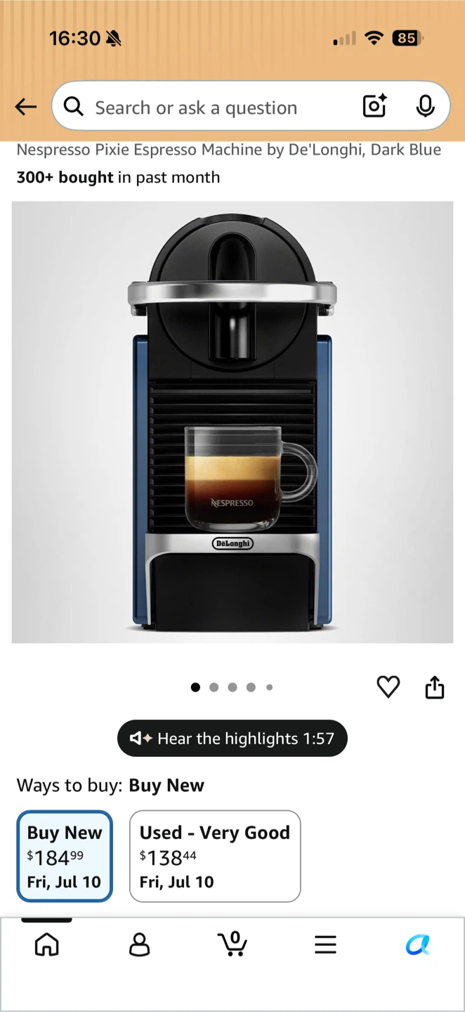 Nespresso Machine - Dark Blue - photo 3