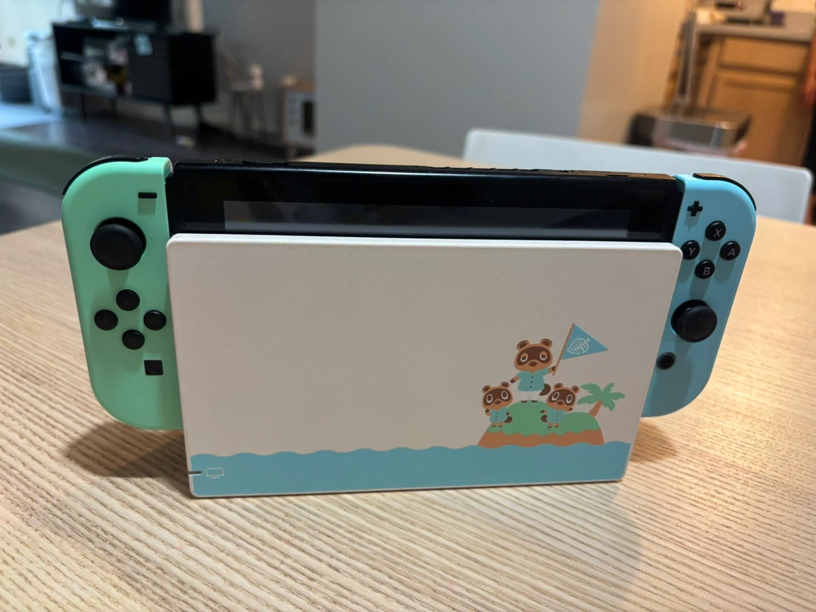 Complete Nintendo Switch AC NH Edition TV Bundle (w/ Game)