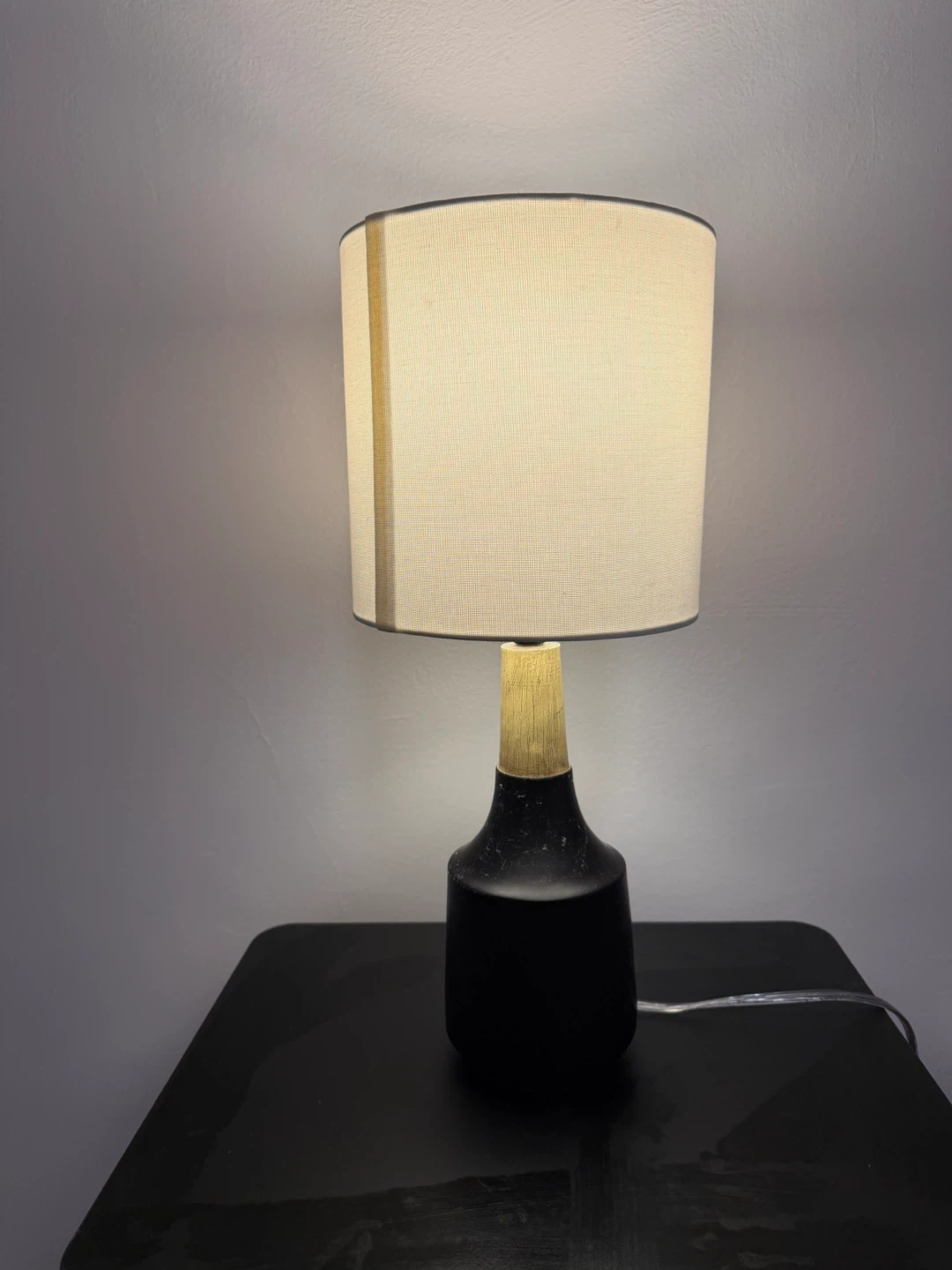 Modern Table Lamp with Black Base