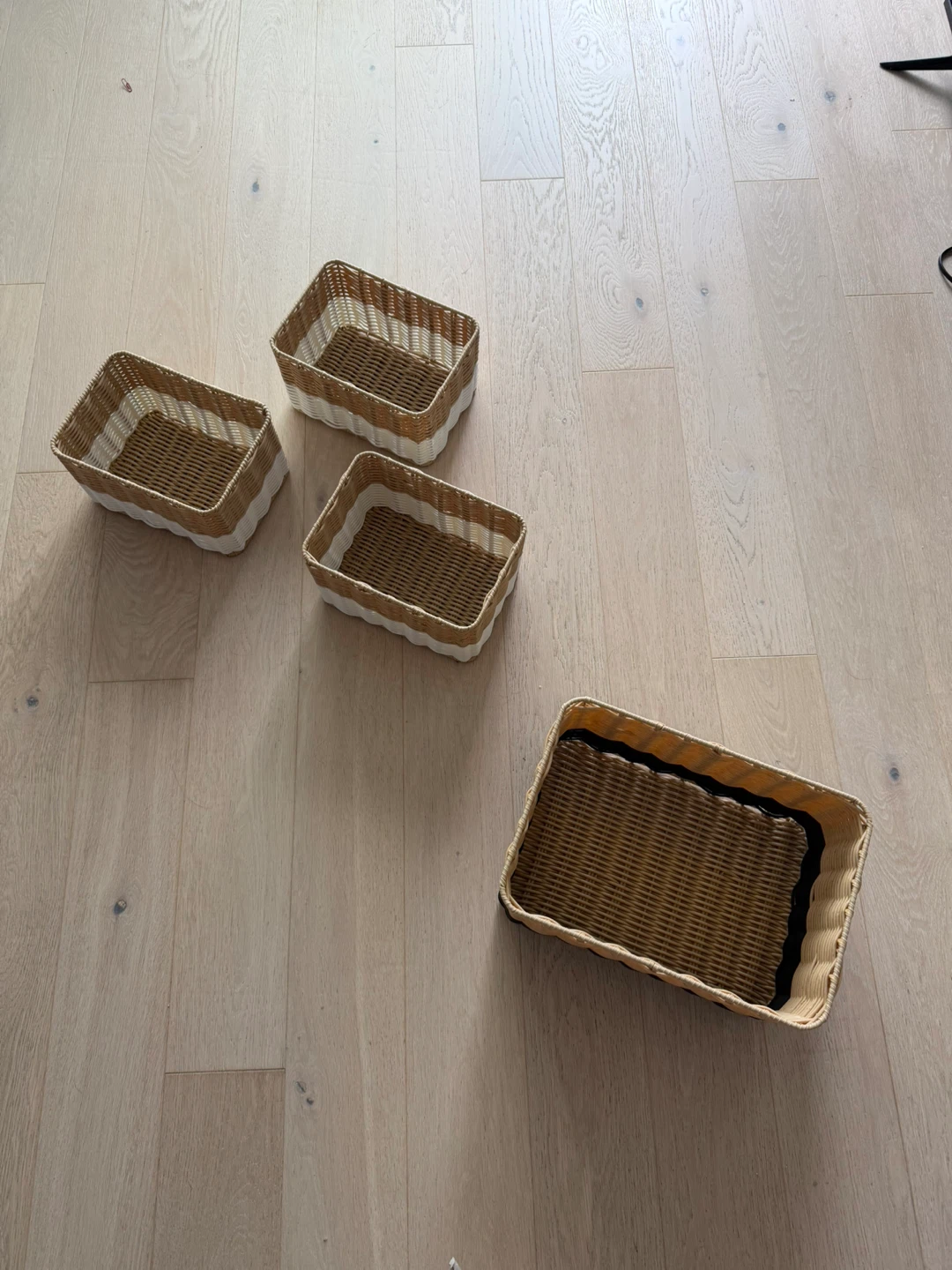 Set of 4 Wicker Storage Baskets