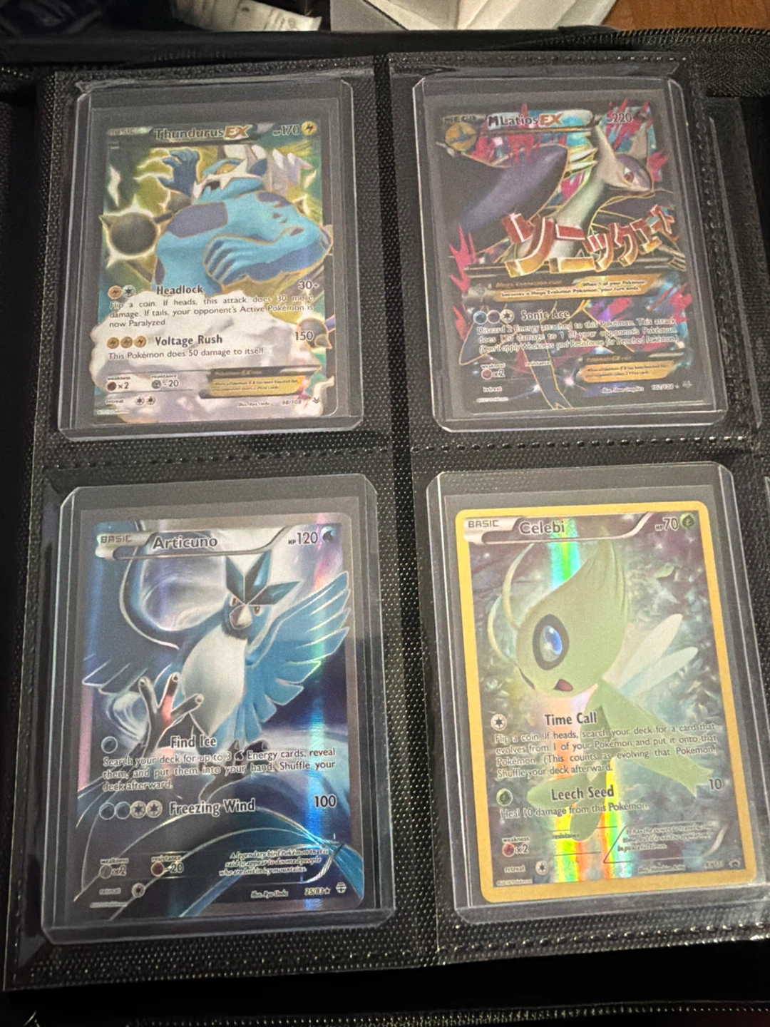Collection of 4 Pokémon EX Trading Cards
