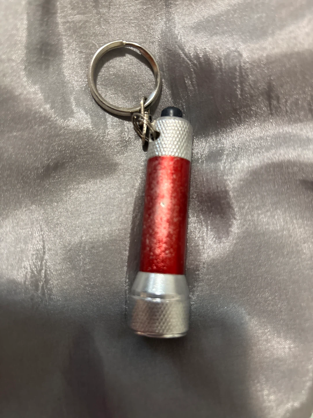 Red keychain flashlight