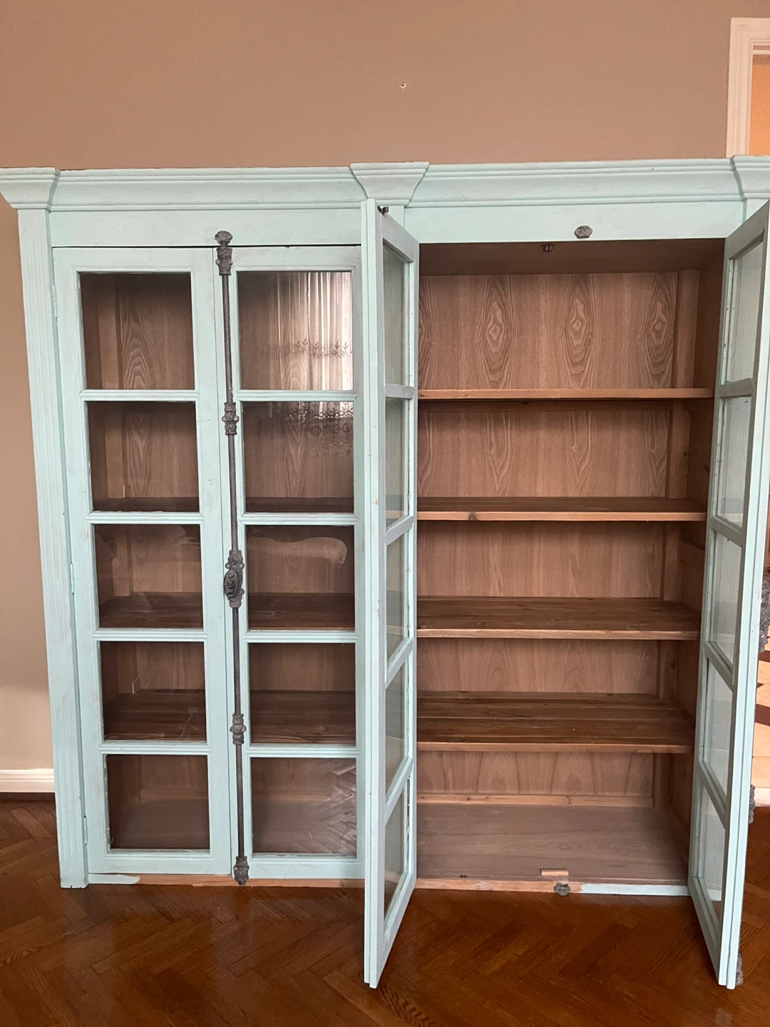 Light Blue Double Door Display Cabinet - photo 2