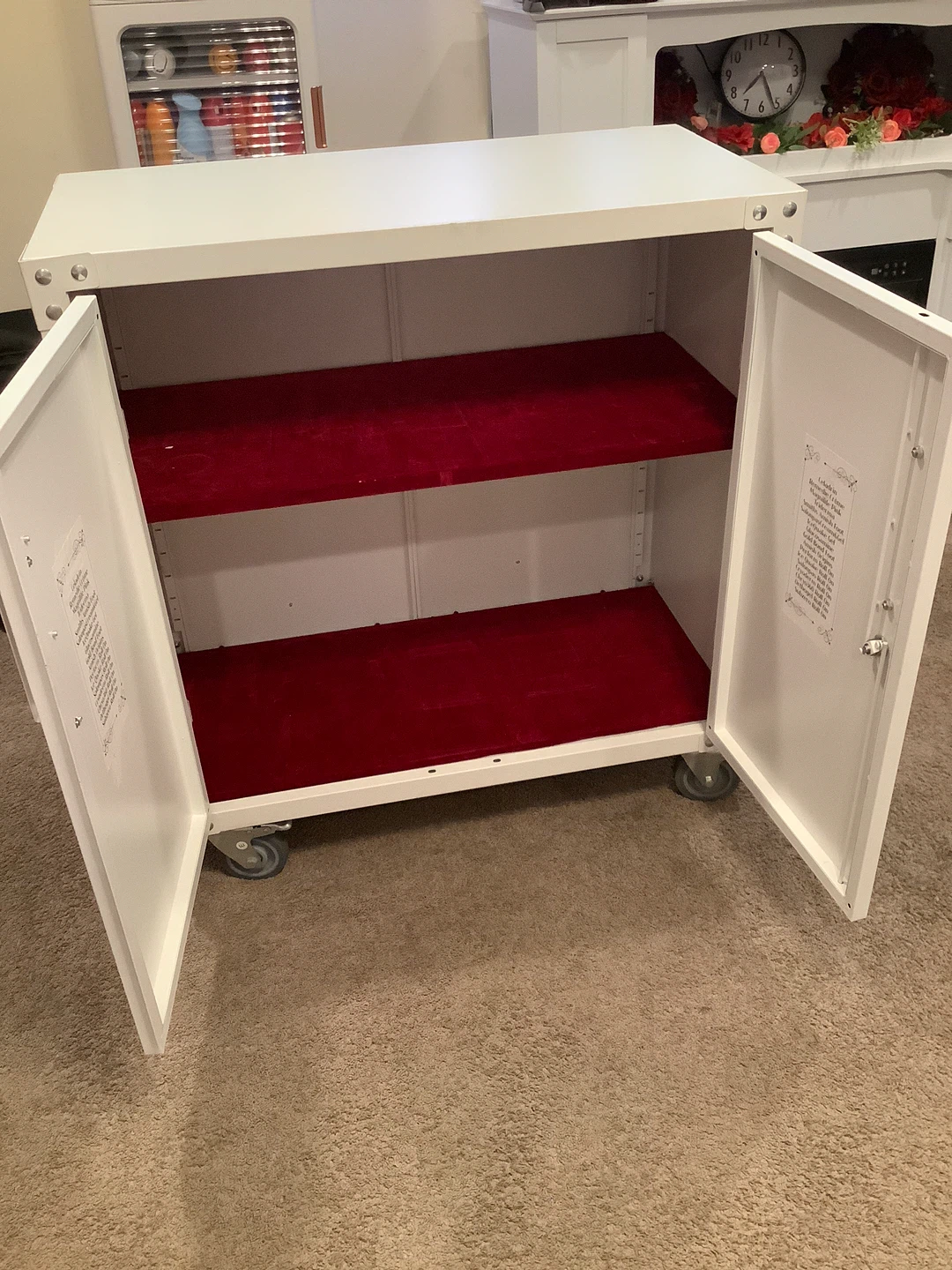 White M Cabinet Rolling Storage Unit - photo 2