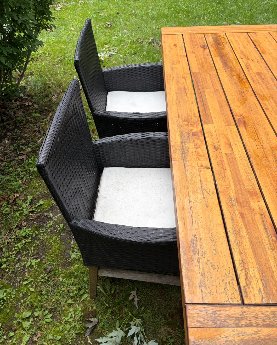Wooden Outdoor Dining Table with Chairs and Bench - photo 4