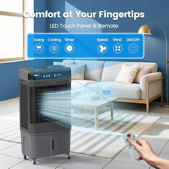 🔥EdenDirect 2500 CFM Portable Evaporative Air Cooler (750sqft) - photo 4