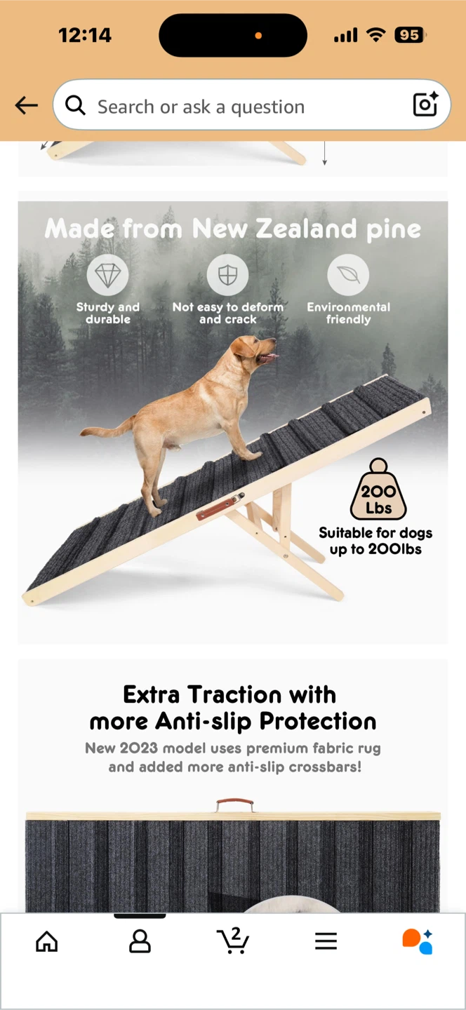 Adjustable Dog Ramp for Beds & Cars (Still in box)