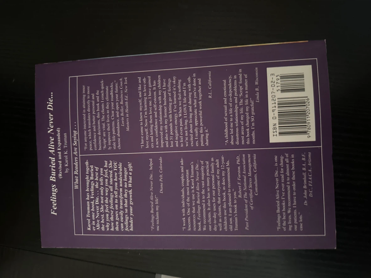 Feelings Buried Alive Never Die... by Karol K. Truman Book - photo 2
