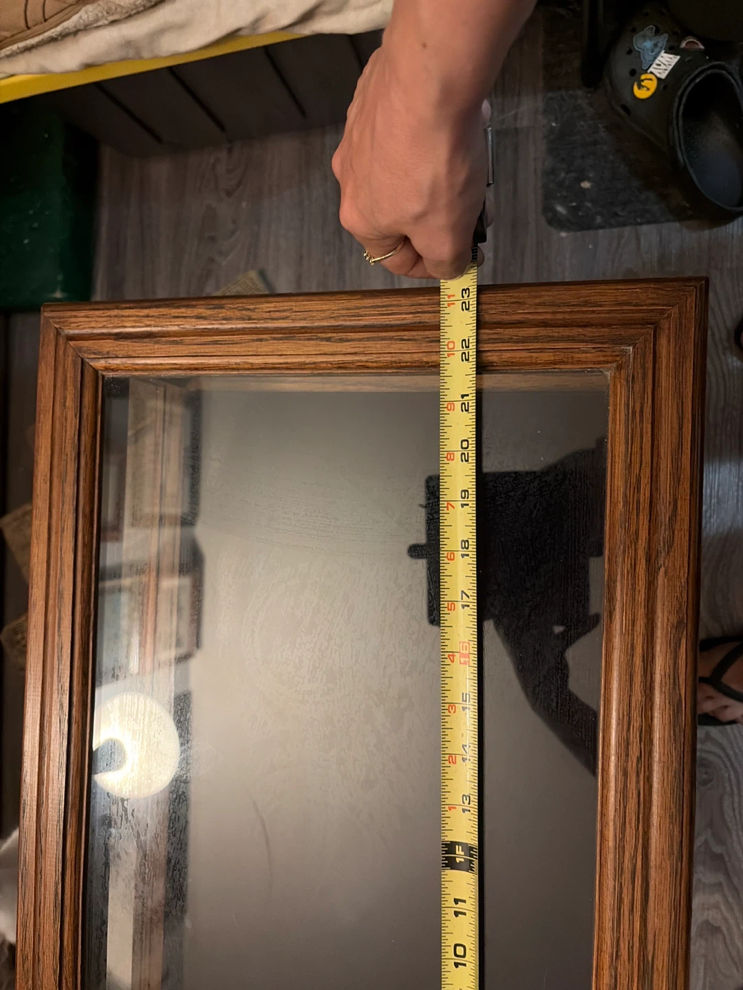 Oak Wood Display Case with Velvet Lining - photo 4