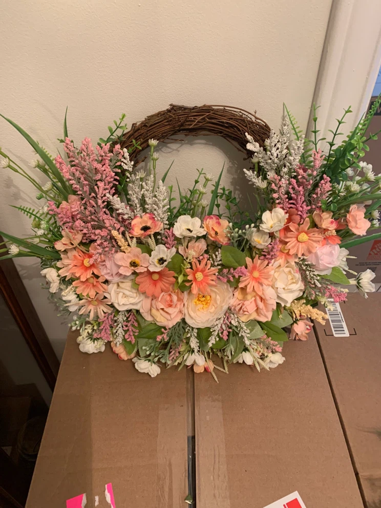 Floral Wreaths (2) - Pink and Peach Flowers