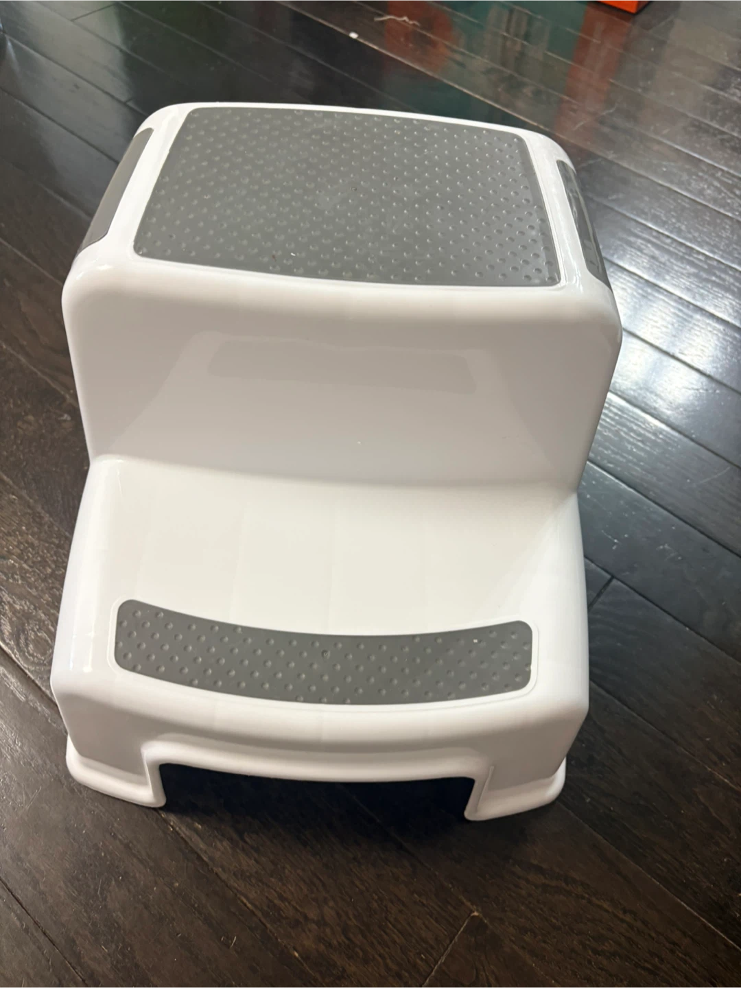 White Two-Step Stool with Grey Grip - photo 2