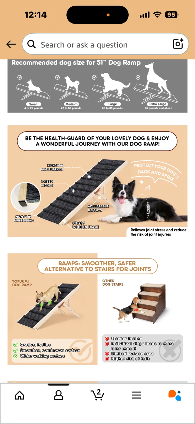 Adjustable Dog Ramp for Beds & Cars (Still in box) - photo 4