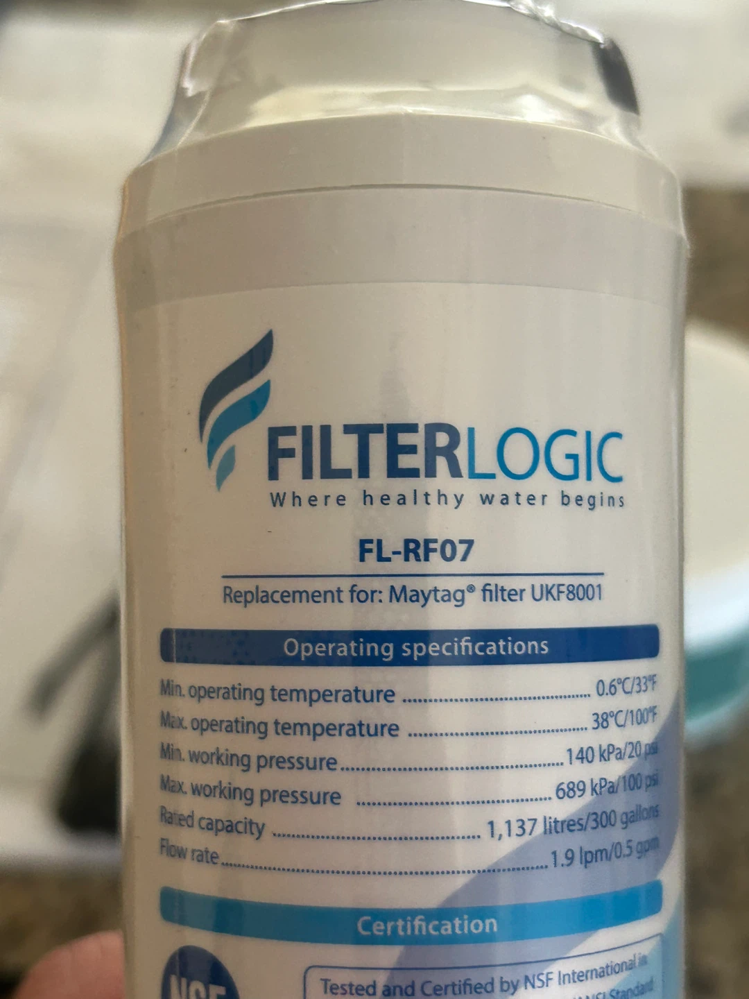 FilterLogic FL-RF07 Water Filters (4-Pack)