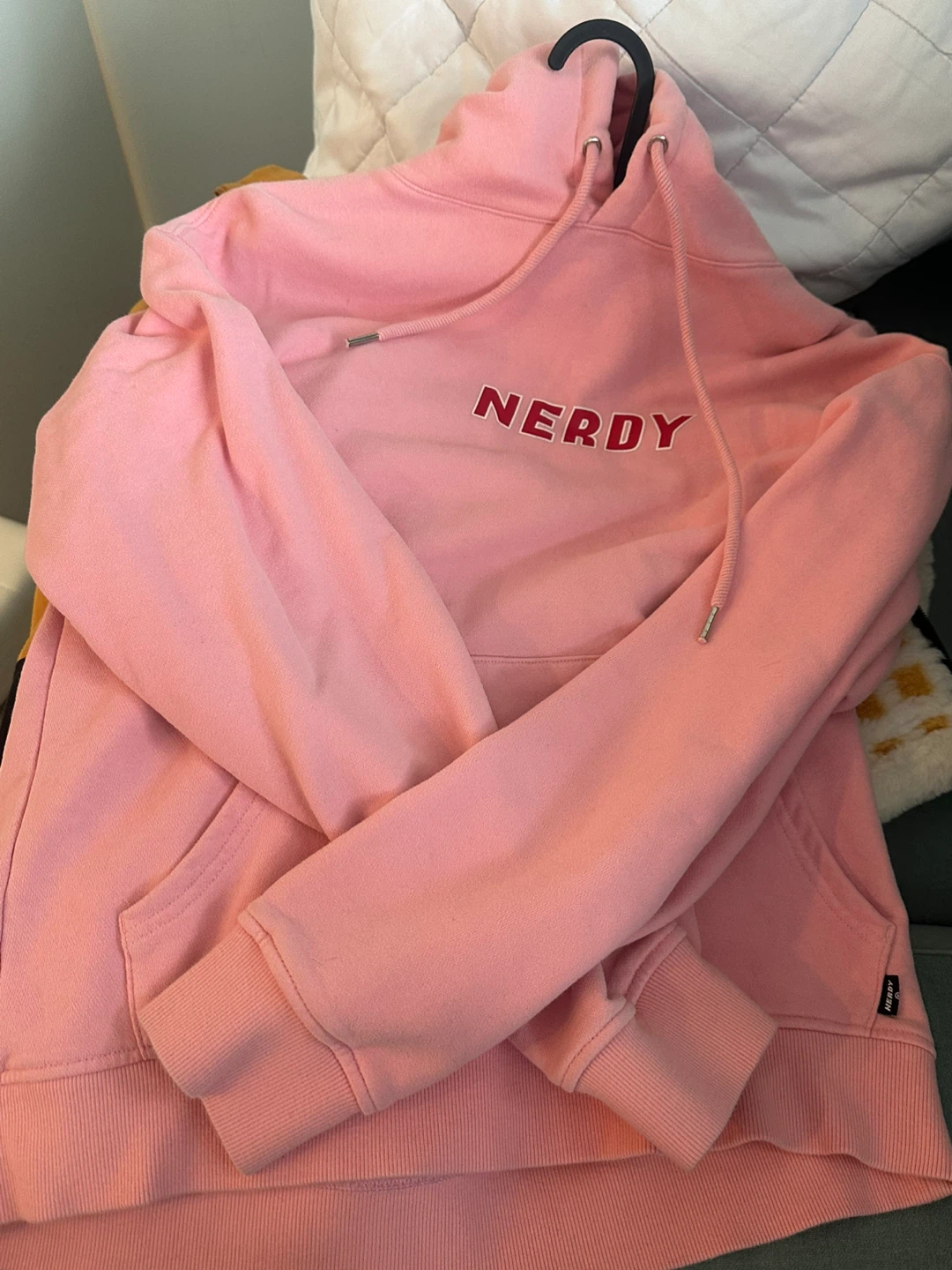 NERDY Pink Hoodie and Green Sweatshirt Size S