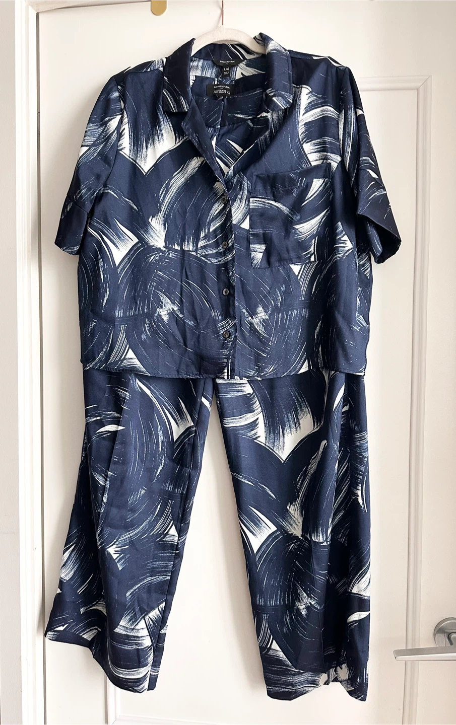 (NWOT) Banana Republic Set Blouse & Pleated Wide Leg Pants US 10
