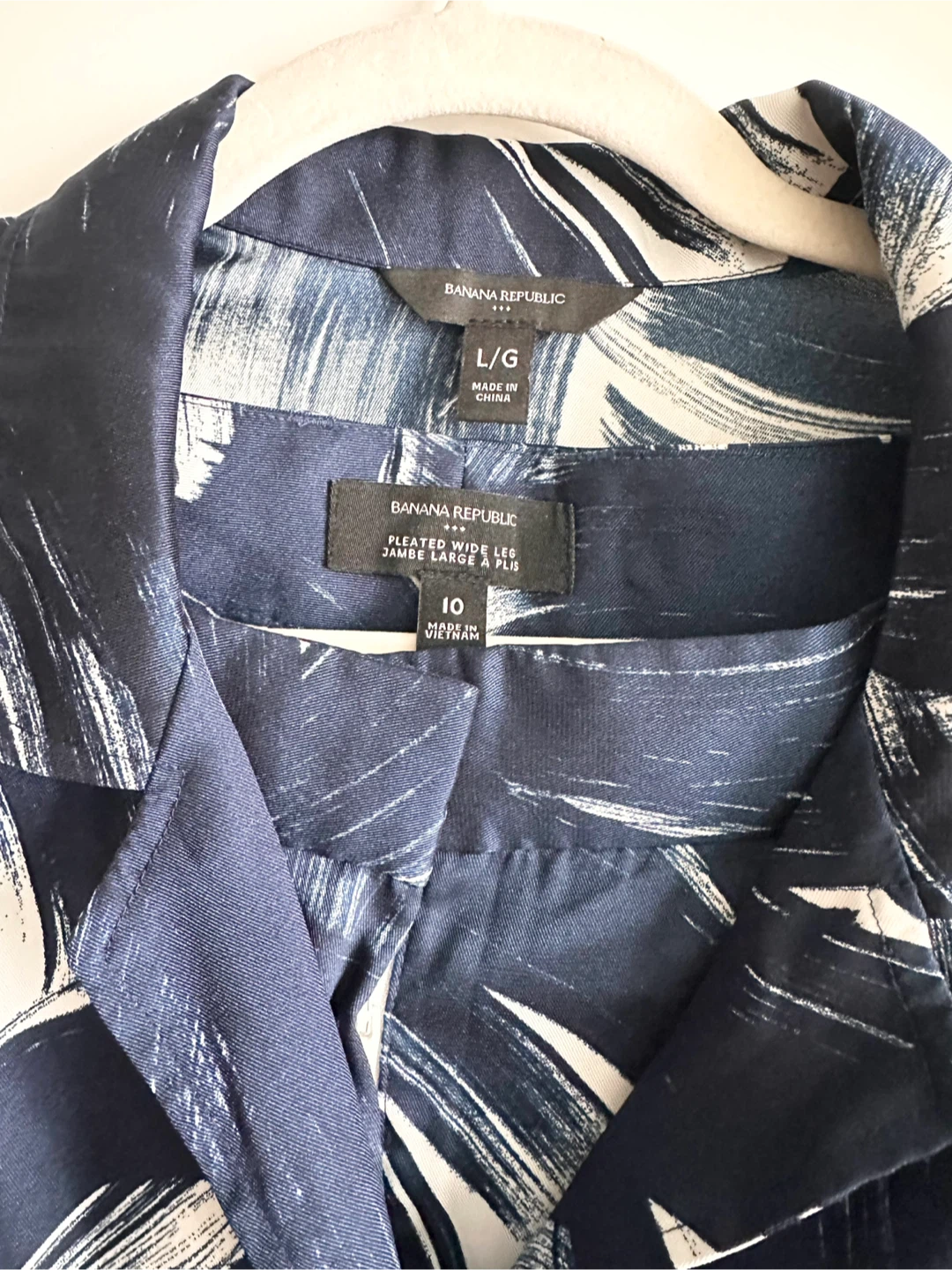 (NWOT) Banana Republic Set Blouse & Pleated Wide Leg Pants US 10 - photo 2