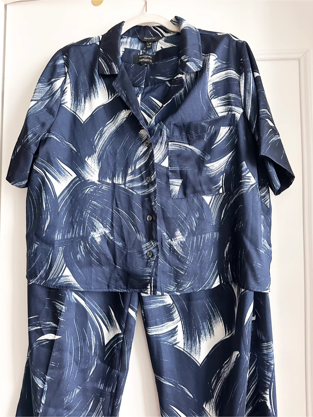 (NWOT) Banana Republic Set Blouse & Pleated Wide Leg Pants US 10 - photo 3