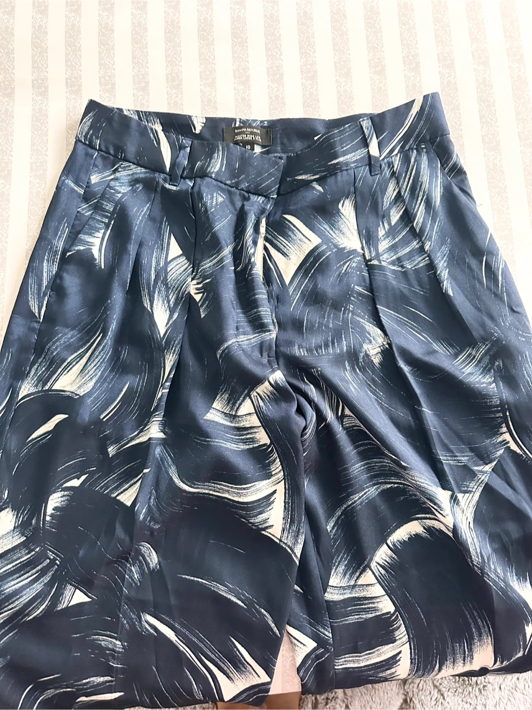 (NWOT) Banana Republic Set Blouse & Pleated Wide Leg Pants US 10 - photo 5