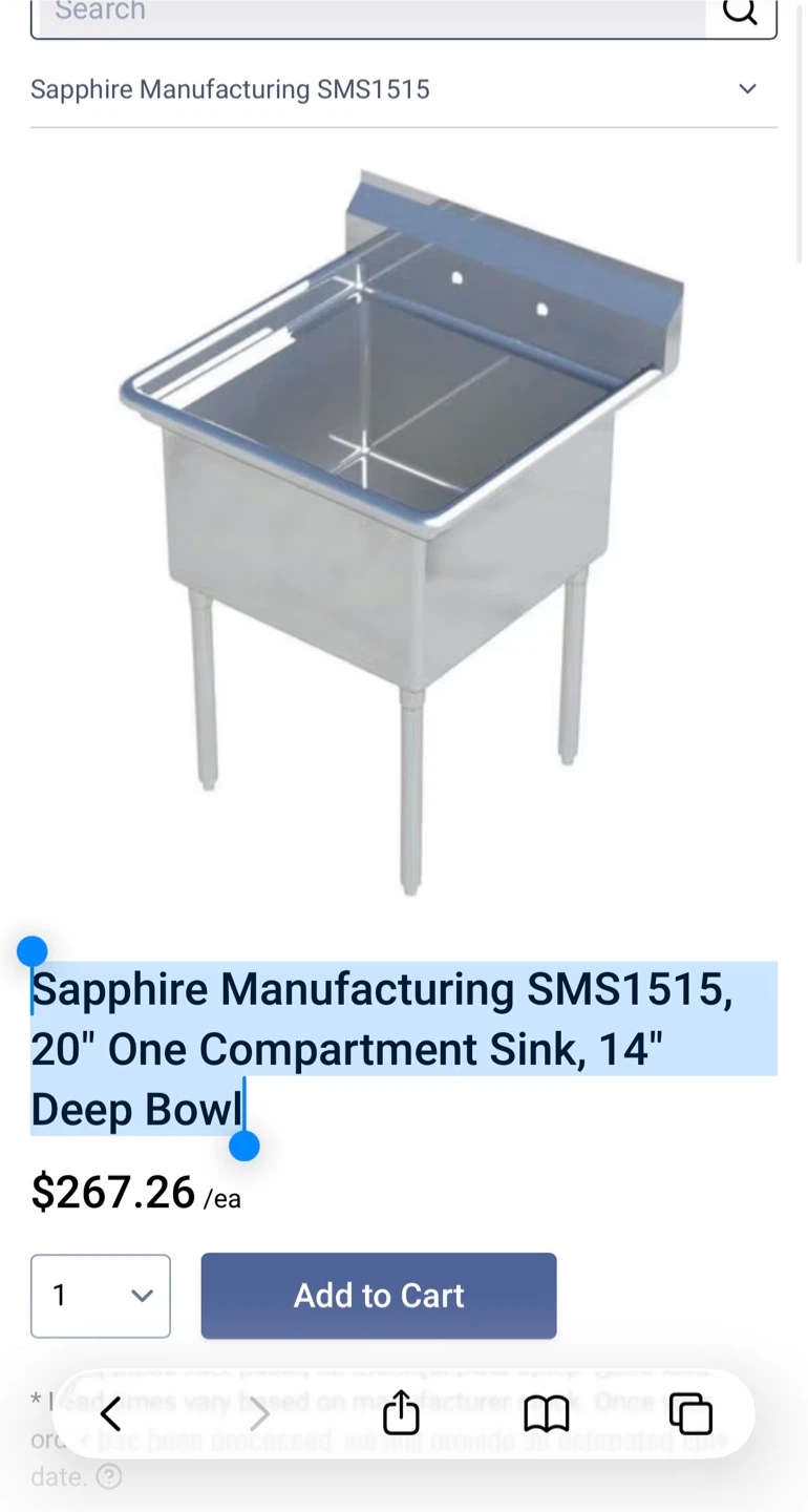 Sapphire Manufacturing SMS1515 Stainless Steel Sink - photo 5