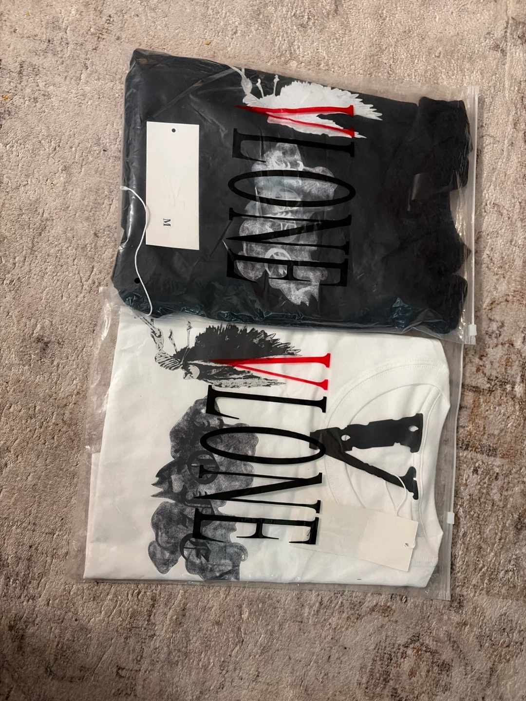 VLONE "Friend" T-Shirt Set - Black & White - Size M