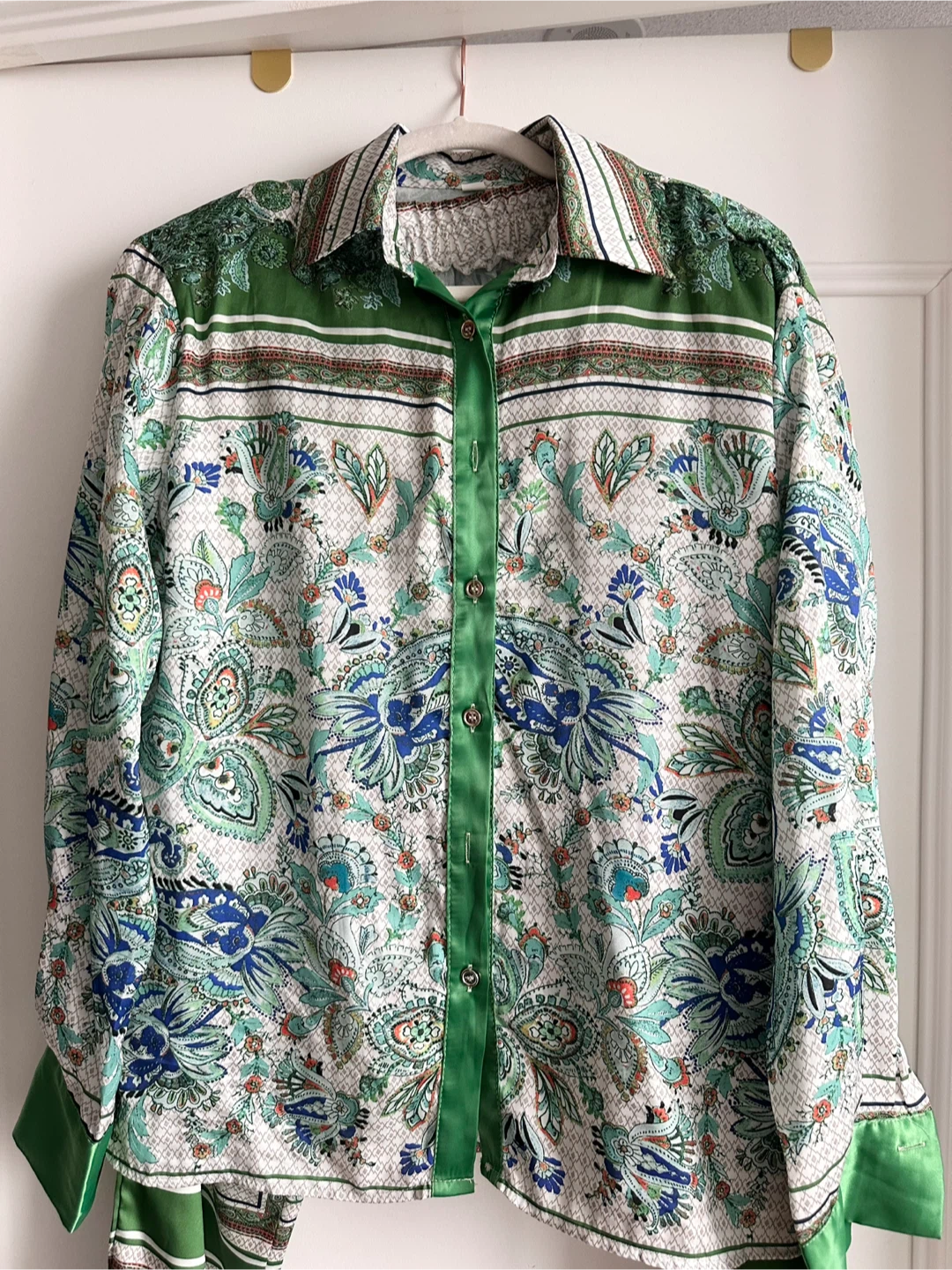 Women's Parsley Printed Pants and Blouse Set - photo 2