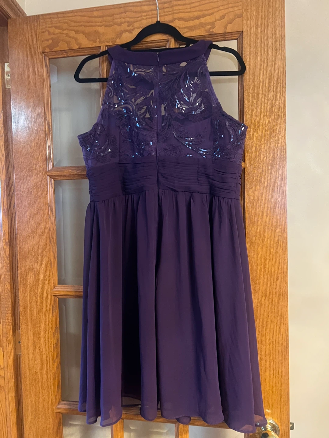 Ricki's Purple Sequin Lace Halter Dress - photo 3