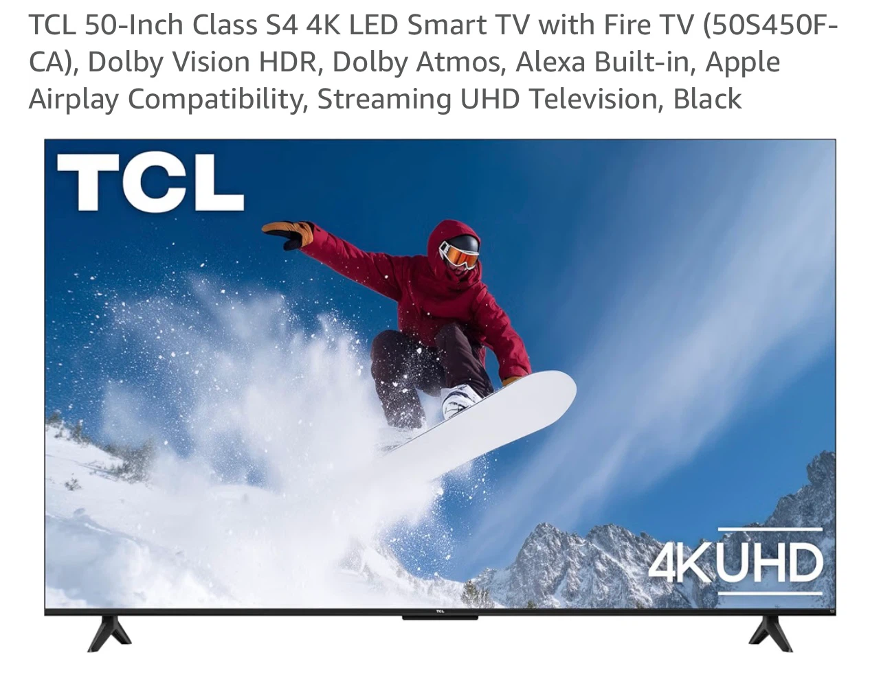 TCL 50-Inch 4K UHD Smart TV with Fire TV - photo 2