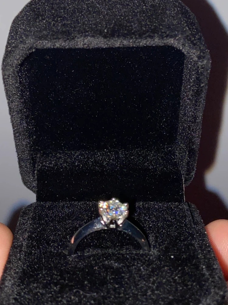 VVS1 Moissanite Engagement Ring with adjustable size - photo 4