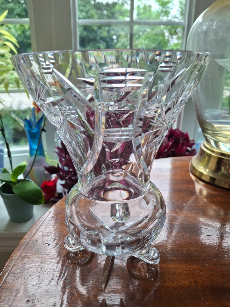 Crystal vase with feet - photo 5