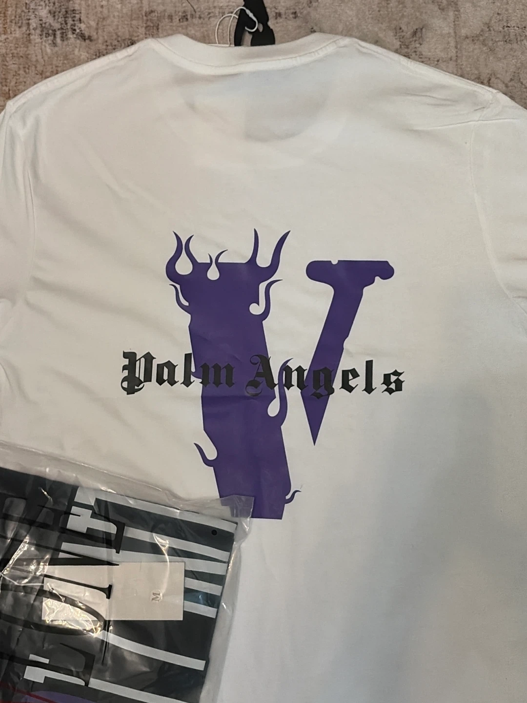 Palm Angels x Vlone White T-Shirt Size M - photo 3