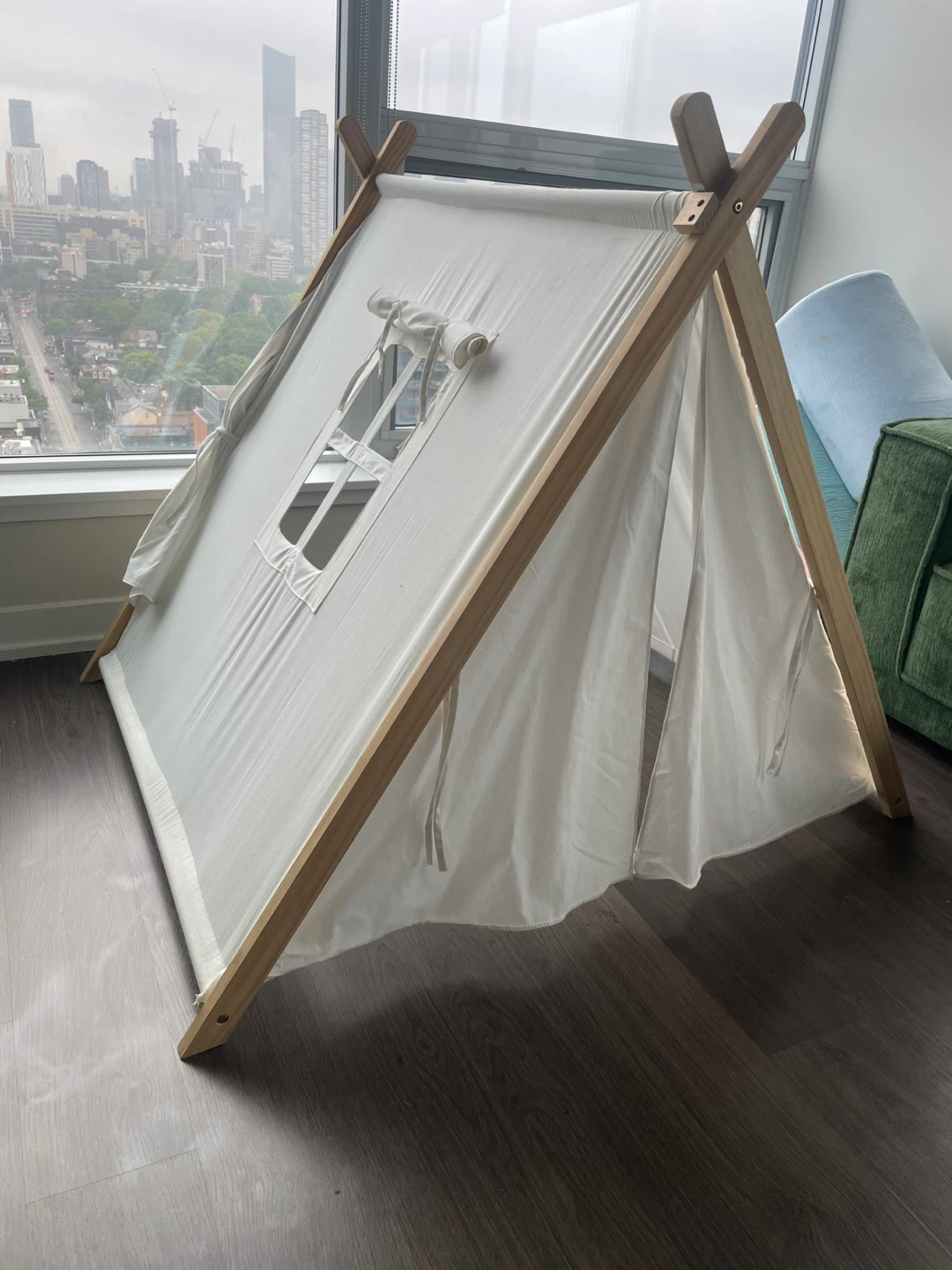 White Cotton Teepee Tent for Kids - photo 2