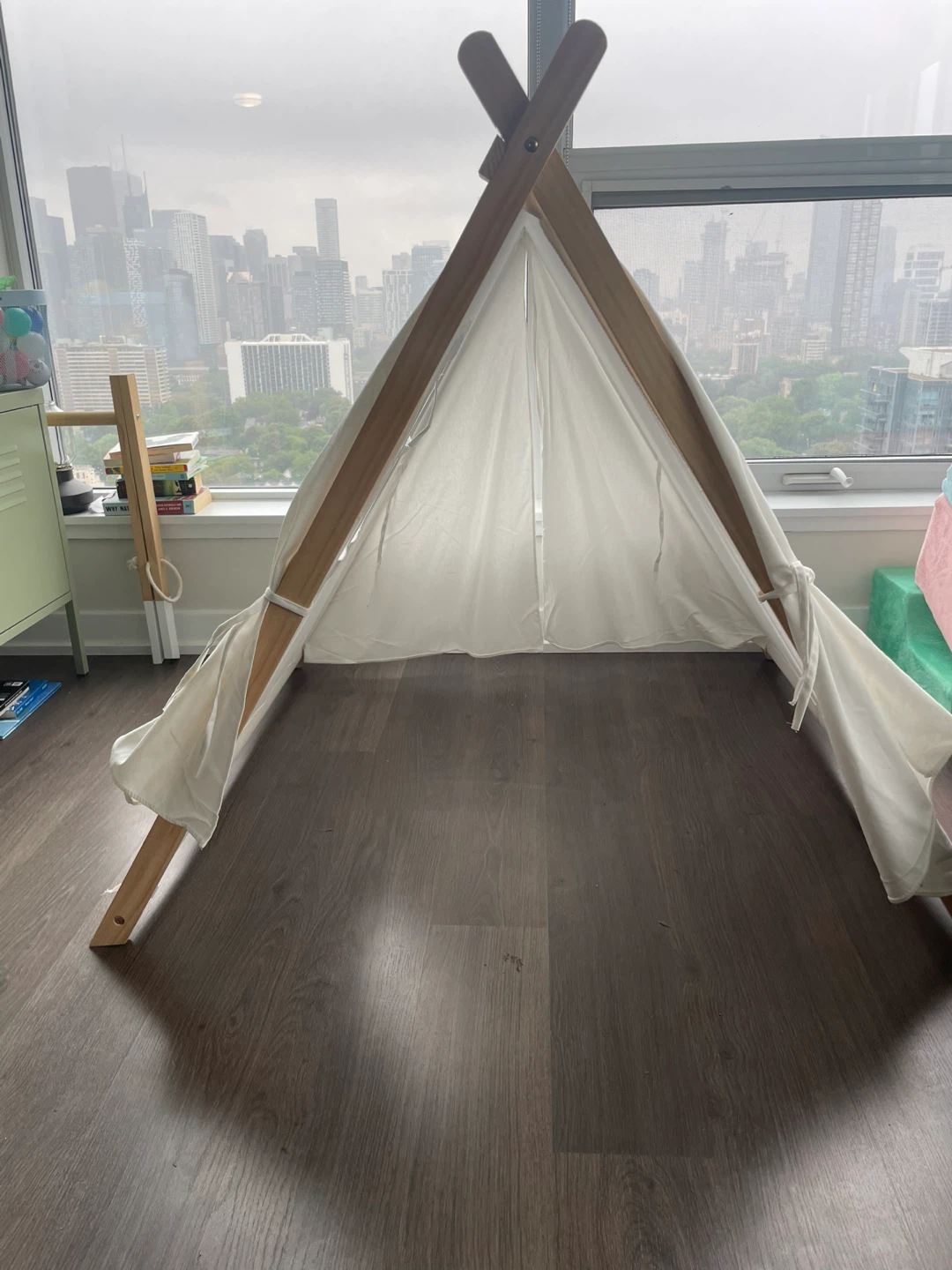 White Cotton Teepee Tent for Kids - photo 3