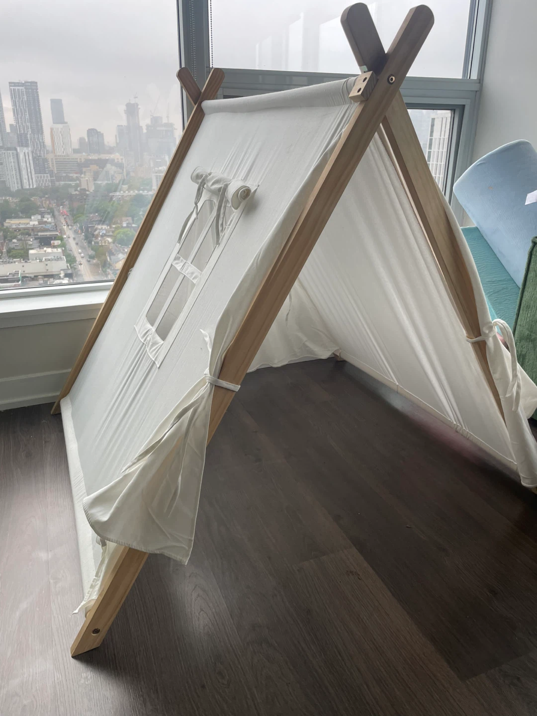 White Cotton Teepee Tent for Kids - photo 4