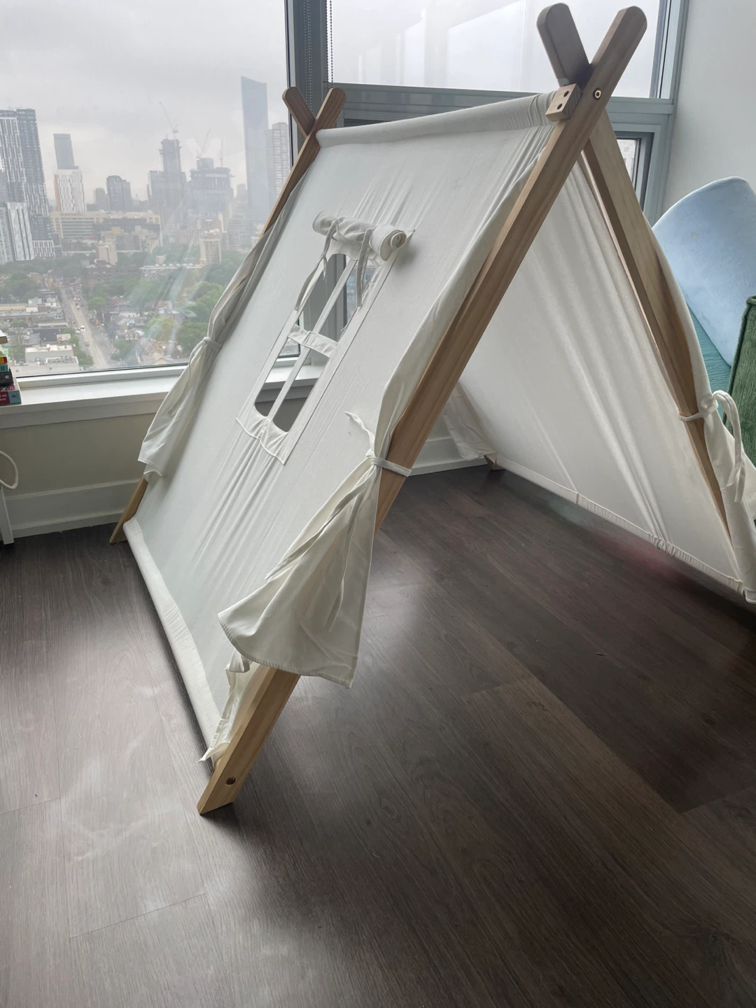 White Cotton Teepee Tent for Kids - photo 5