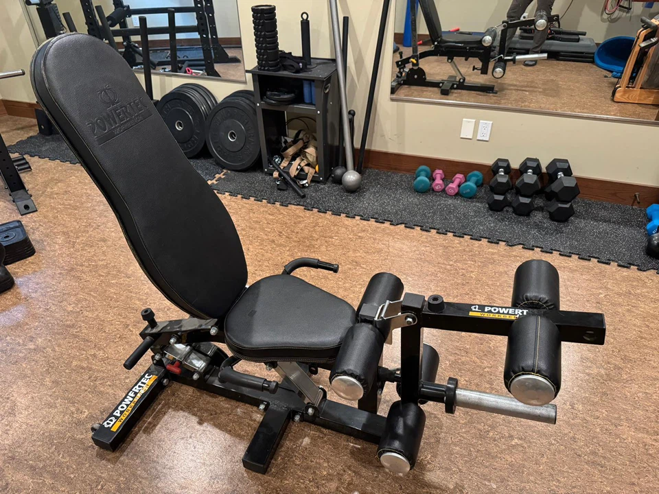 Powertec Fitness Bench with Leg Extension/Curl Attachment