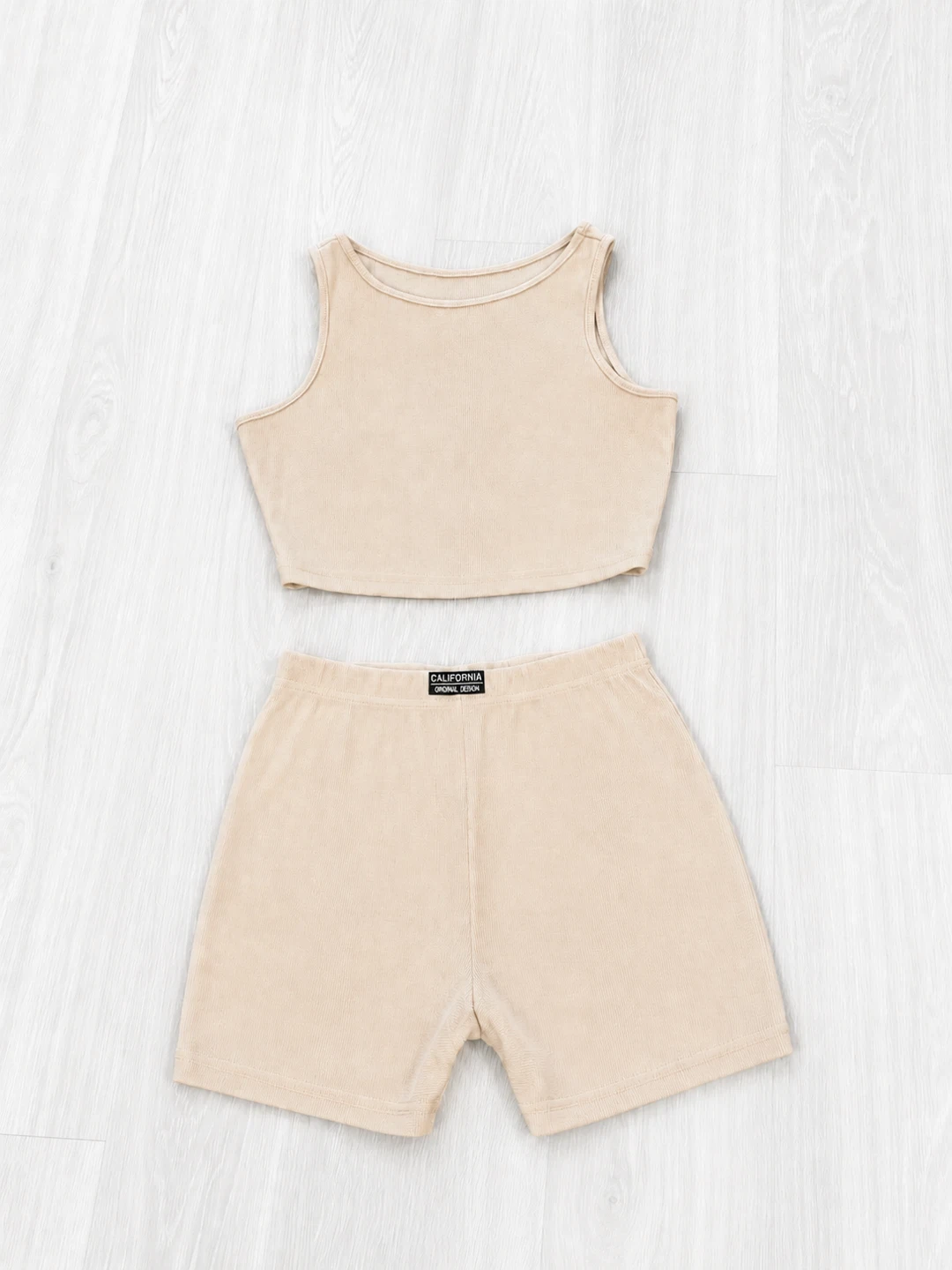 Ribbed Tank and Shorts Set- Medium