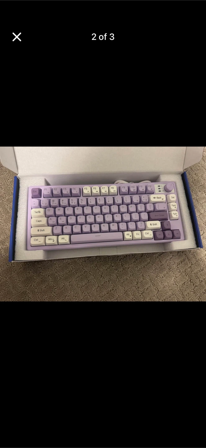 EWEADN V75 RGB Membrane Keyboard Purple- CLEARANCE