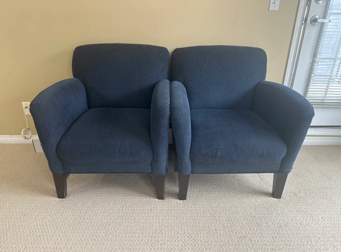 Blue Accent Chairs (Pair)