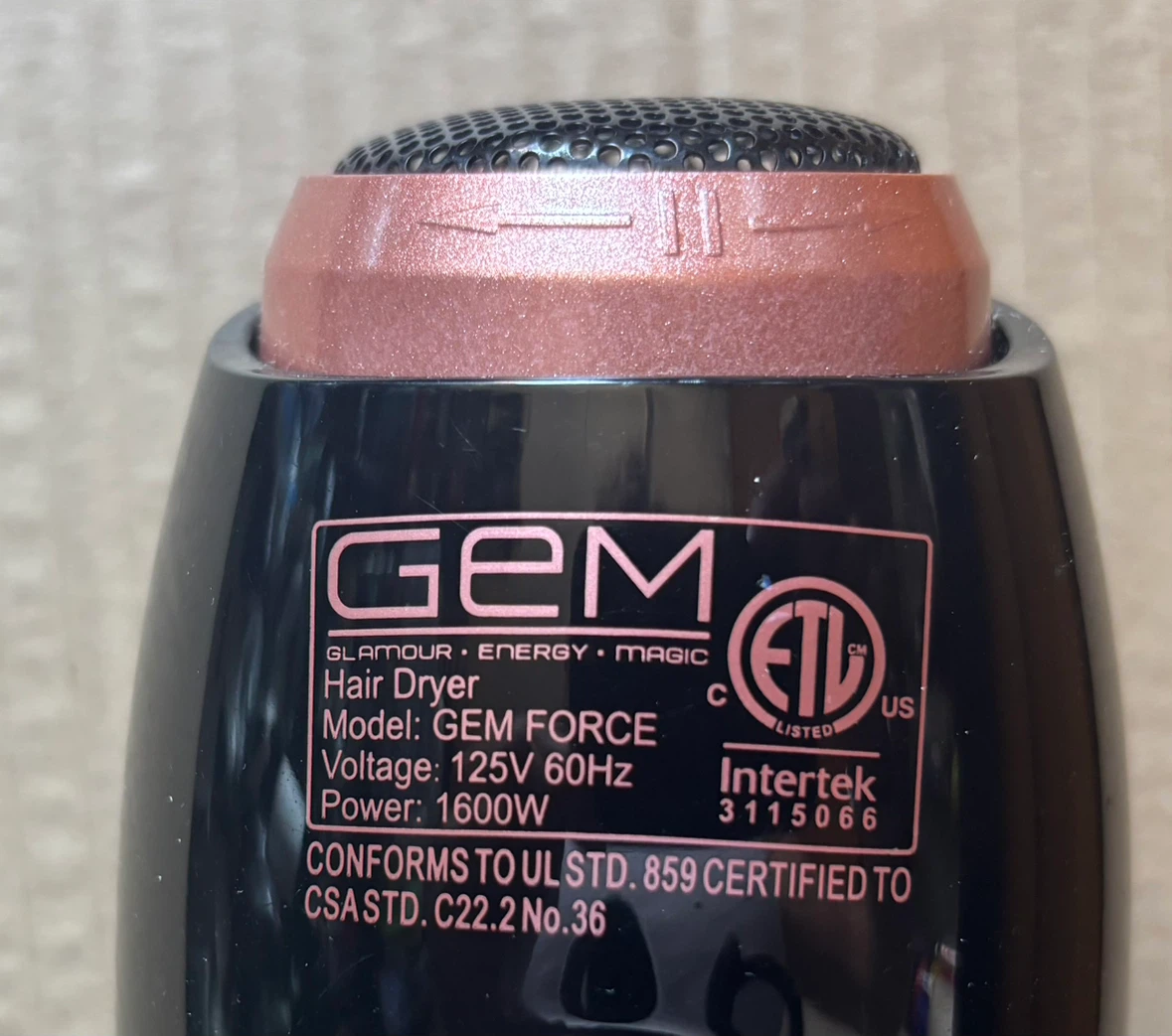 Gem Force Hair Dryer - Black - photo 2