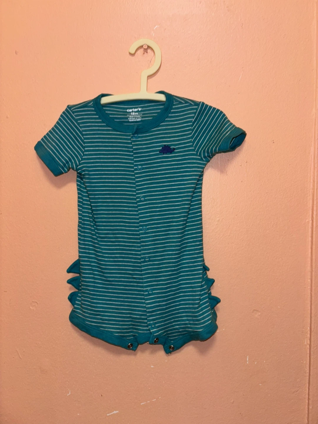 Carter's Striped Dino Romper